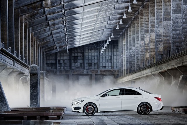 Merc CLA 45 AMG is official. Image by Mercedes-Benz.
