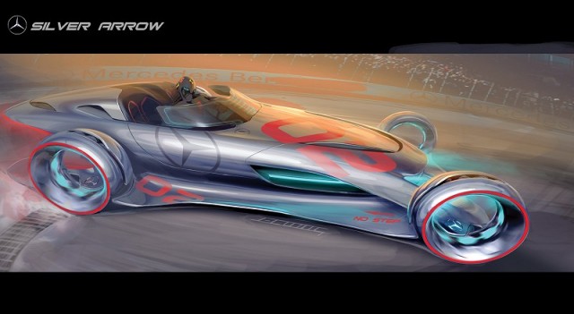 LA Design Challenge: Mercedes Silver Arrow. Image by Mercedes-Benz.