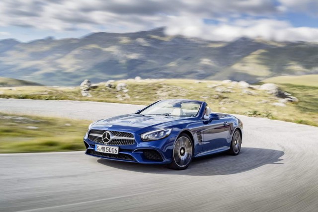 New Mercedes SL range on sale. Image by Mercedes-Benz.