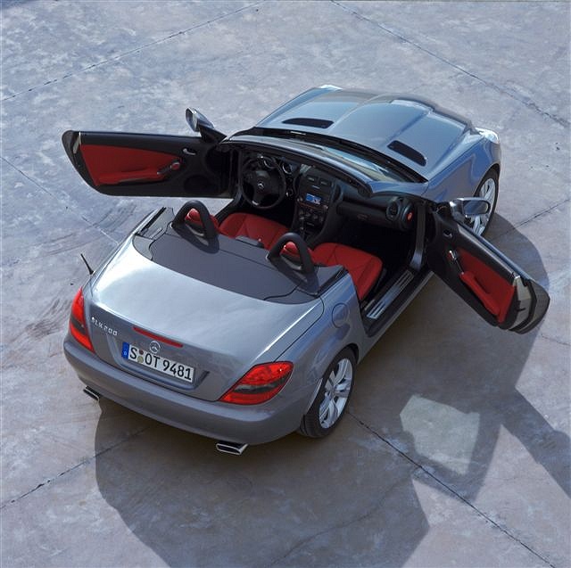 Facelifted Mercedes-Benz SLK surfaces. Image by Mercedes-Benz.