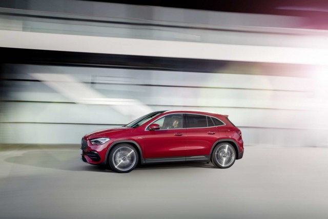 AMG power from the off for new Mercedes GLA. Image by Mercedes.