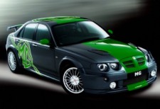 The big saloon does look a little ridiculous in the racing livery. Photograph by MG-Rover.