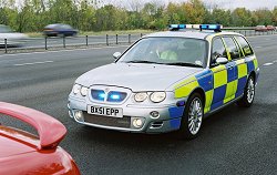 MG ZT-T Police car. Image by MG.