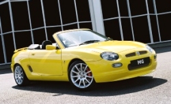 This is the hottest version available to the public - the MGF Trophy. Picture by MG Rover.