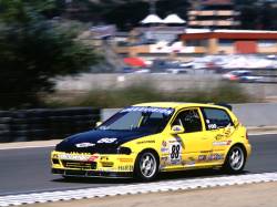 Birthday boy Foo took victory in the hotly contested Speedvision World Challenge. Picture by Mike Veglia.