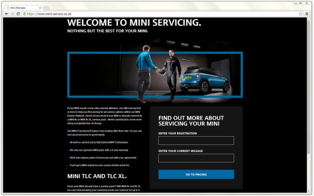 MINI launches new service-related website. Image by MINI.