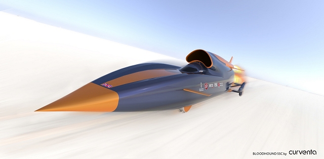 Bloodhound set to top 1,000mph. Image by Curventa.