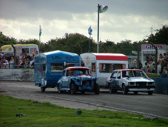 Caravan banger racing! Image by Shield Total Insurance.