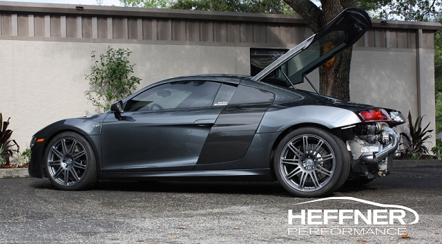 Heffner's Audi R8 blows in. Image by Heffner.