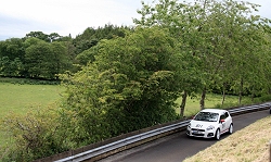 Alisdair Suttie tackles a hillclimb in the Fiat Grande Punto Abarth. Image by Alisdair Suttie.