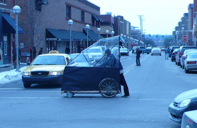 Student's designs for Homeless Utility Vehicle. Image by Stephen Mills.