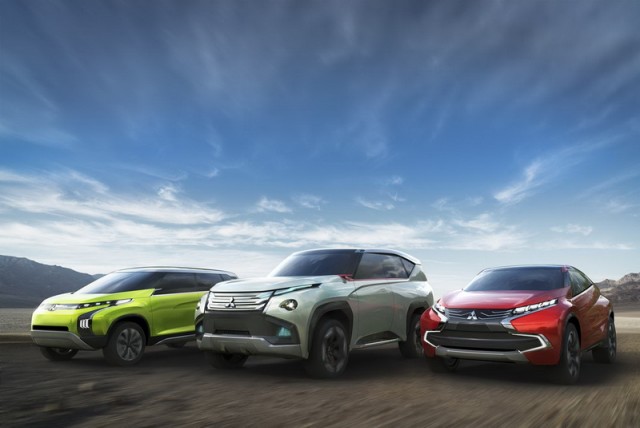 Three new Mitsubishis. Image by Mitsubishi.