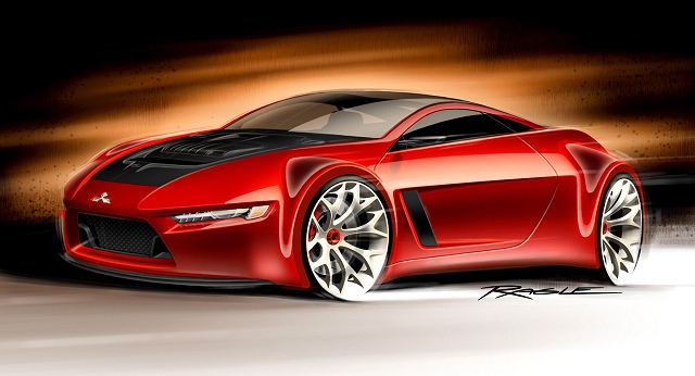 Mitsubishi concept coupé has diesel power. Image by Mitsubishi.