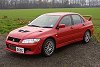 Mitsubishi Lancer Evo VII FQ-300. Photograph by Mark Sims. Click here for a larger image.