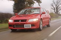 Mitsubishi Lancer Evo VII FQ-300. Photograph by Mark Sims. Click here for a larger image.