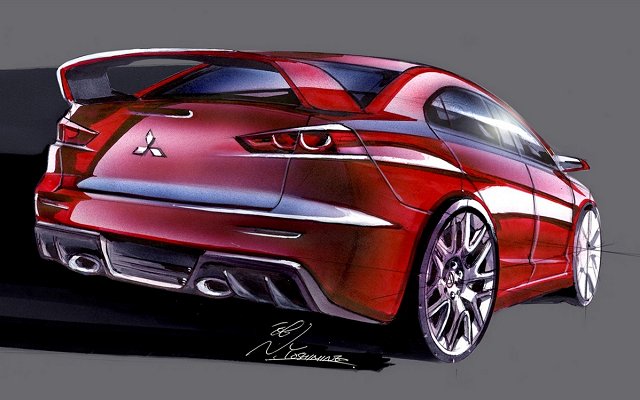 Final concept before Evo X is shown. Image by Mitsubishi.