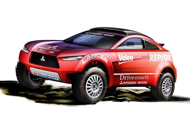 Mitsubishi previews crossover rally car. Image by Mitsubishi.