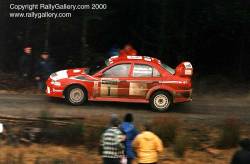 Tommi Makinen in the 2000 Network Q Rally of Great Britain. Picture by Mark Sims.
