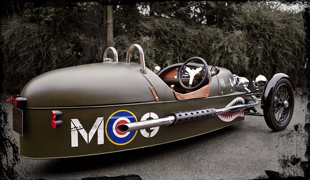 Bombs away for Morgan Three Wheeler. Image by Morgan.