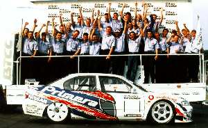 The team rejoice, with a few races yet to be run