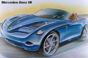 Artist's impression of the new Mercedes-Benz roadster.