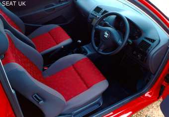 The SEAT Ibiza gains funky interior trim colours as part of it's youthful appeal