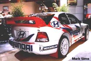 The aggressive Accent WRC debutted in Britain at the London Motor Show.