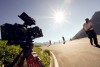 Nissan 370Z races a man in a wing suit. Image by Nissan.