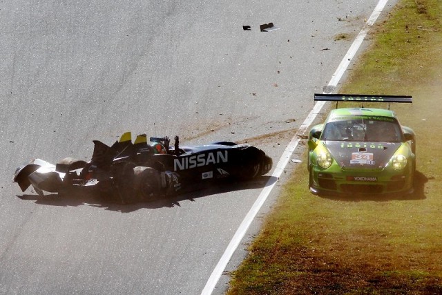 Nissan DeltaWing crash. Image by Nissan.