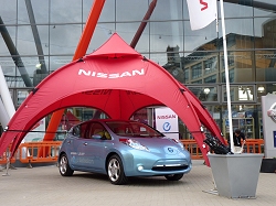 2010 Nissan Leaf pre-production drive. Image by Mark Nichol.