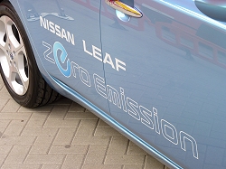 2010 Nissan Leaf pre-production drive. Image by Mark Nichol.