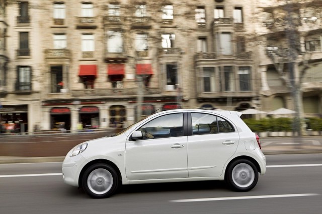 Nissan Micra in black and white. Image by Nissan.