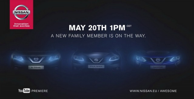 Nissan teases new Pulsar hatch. Image by Nissan.