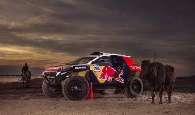 Peugeot 2008 DKR prepares for combat. Image by Peugeot.