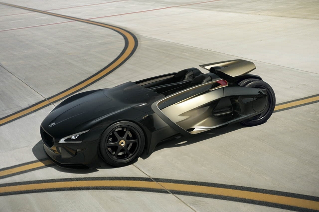 Peugeot reveals radical electric supercar. Image by Peugeot.
