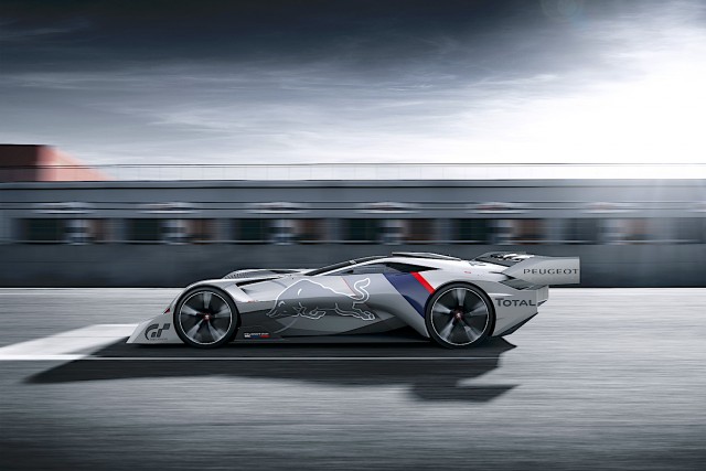 750hp hybrid concept is Peugeots PlayStation racer. Image by Peugeot.