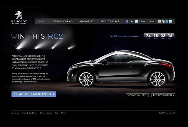 Peugeot launches Facebook campaign. Image by Peugeot.
