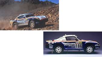 The 959 in Paris-Dakar mode - not a bad result for a 200mph supercar!