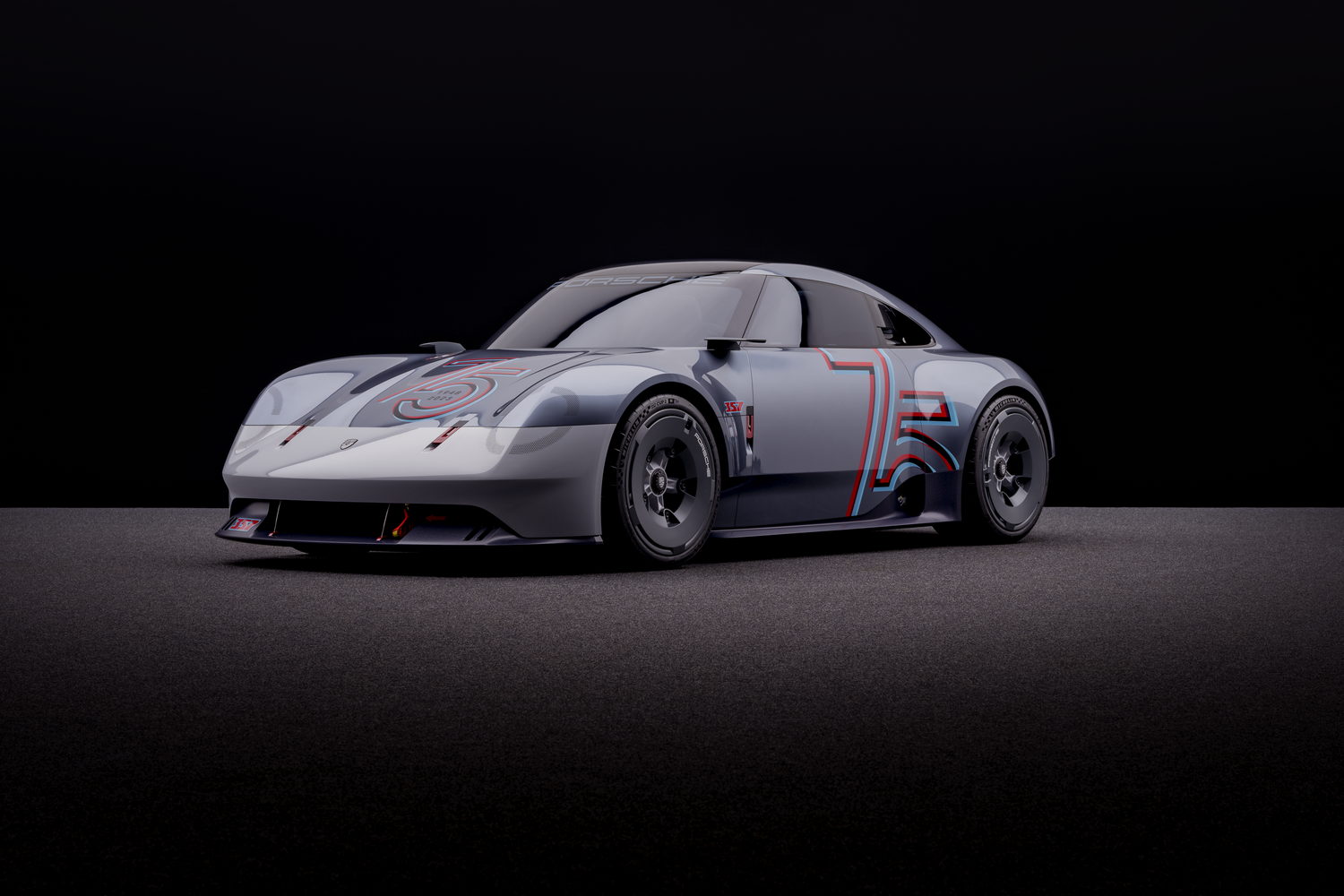 Vision 357 concept celebrates 75 years of Porsche road cars. Image by Porsche.