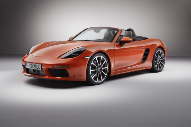 Porsche drops cylinders to create 718 Boxster. Image by Porsche.