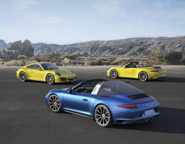 Porsche brings turbo flat-six to Carrera 4 and Targa. Image by Porsche.