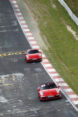 Driving the 2012 Porsche 911 Carrera S at the Nurburgring. Image by Rossen Gargolov.