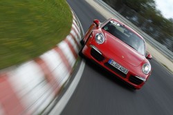 Driving the 2012 Porsche 911 Carrera S at the Nurburgring. Image by Rossen Gargolov.