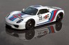 2013 Porsche 918 Spyder prototype in Martini colours. Image by Porsche.