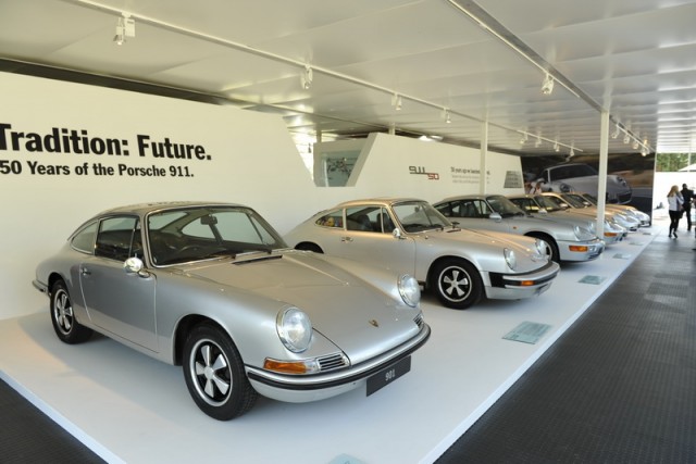 Porsche celebrates at Goodwood. Image by Porsche.
