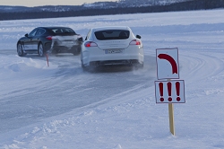 2010 Porsche Panamera ice driving experience. Image by Andy Morgan.