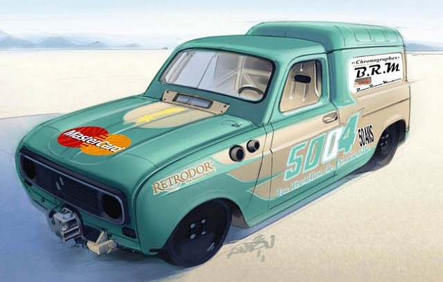 Classic Renault 4 for Bonneville. Image by Renault.