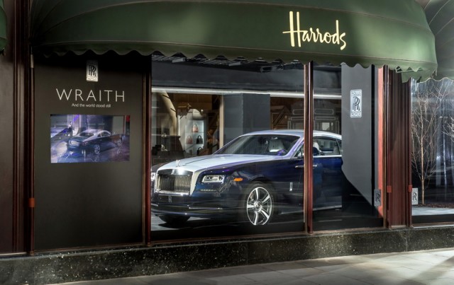 Wraith debuts in Harrods. Image by Rolls-Royce.