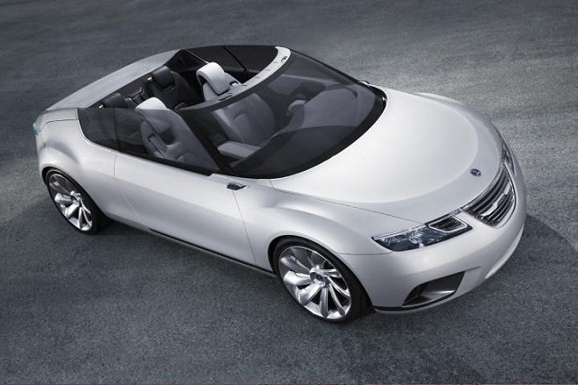 Saab concept opens up in Paris. Image by Saab.