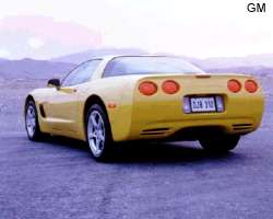 The round, stylish rump of the Corvette